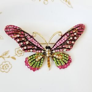 💥 2/$20 Colorful butterfly Opal & Crystals NWT